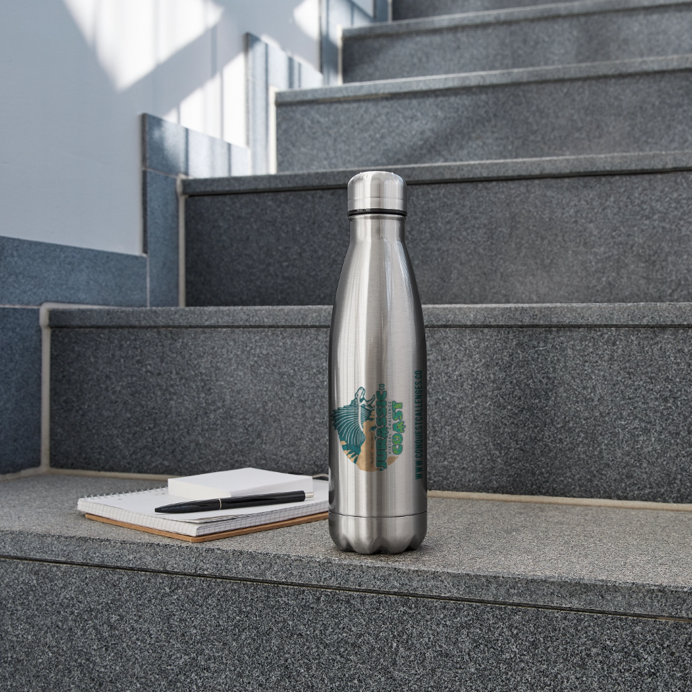 Jurassic Coast - Insulated Water Bottle - silver