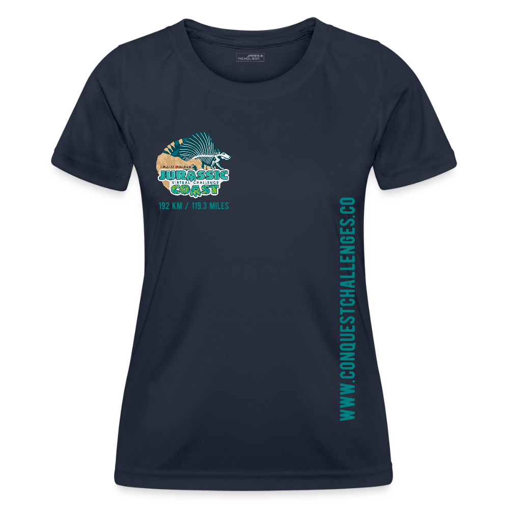 Jurassic Coast - Women's Functional T-Shirt - navy