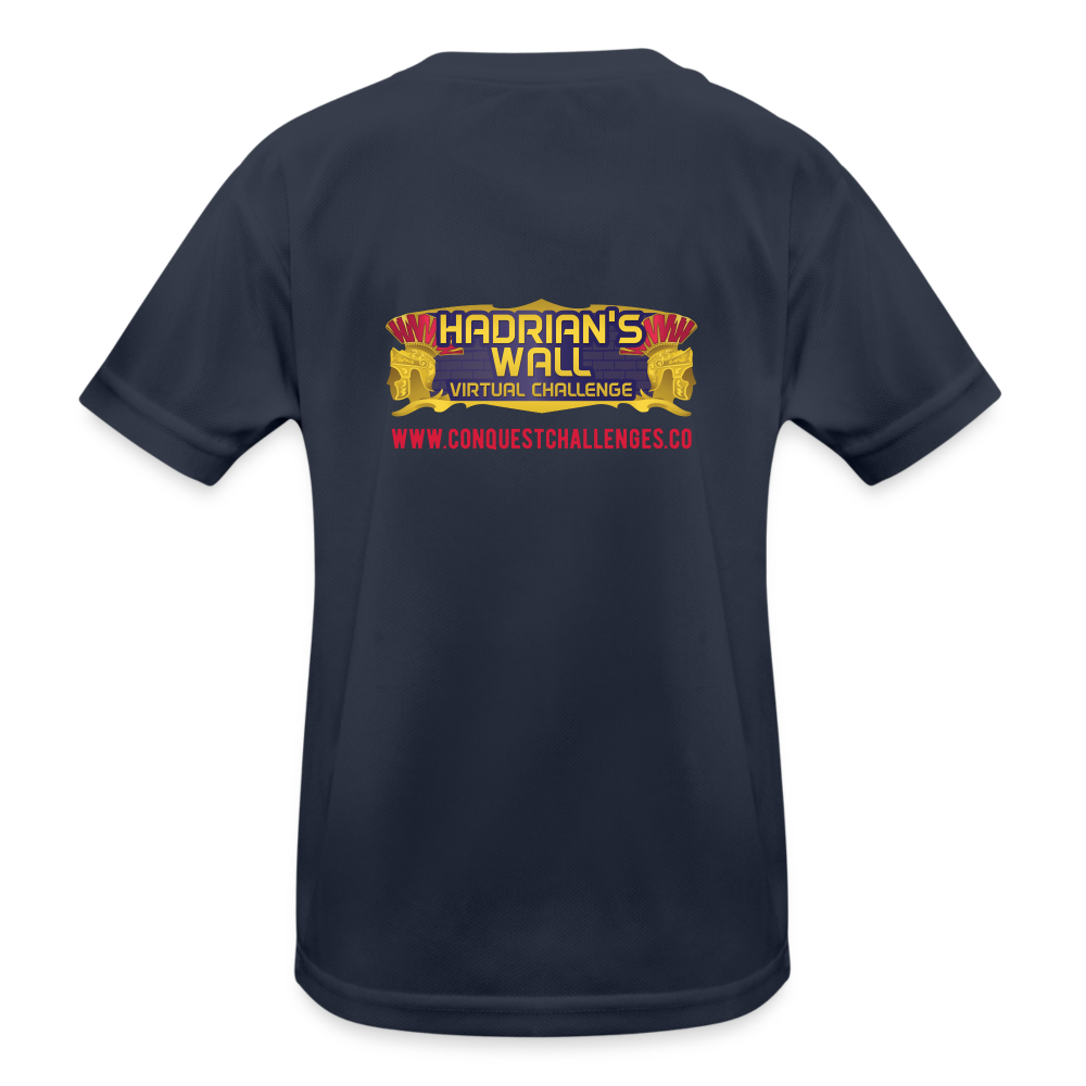 Hadrian's Wall - Kid's Functional T-Shirt - navy