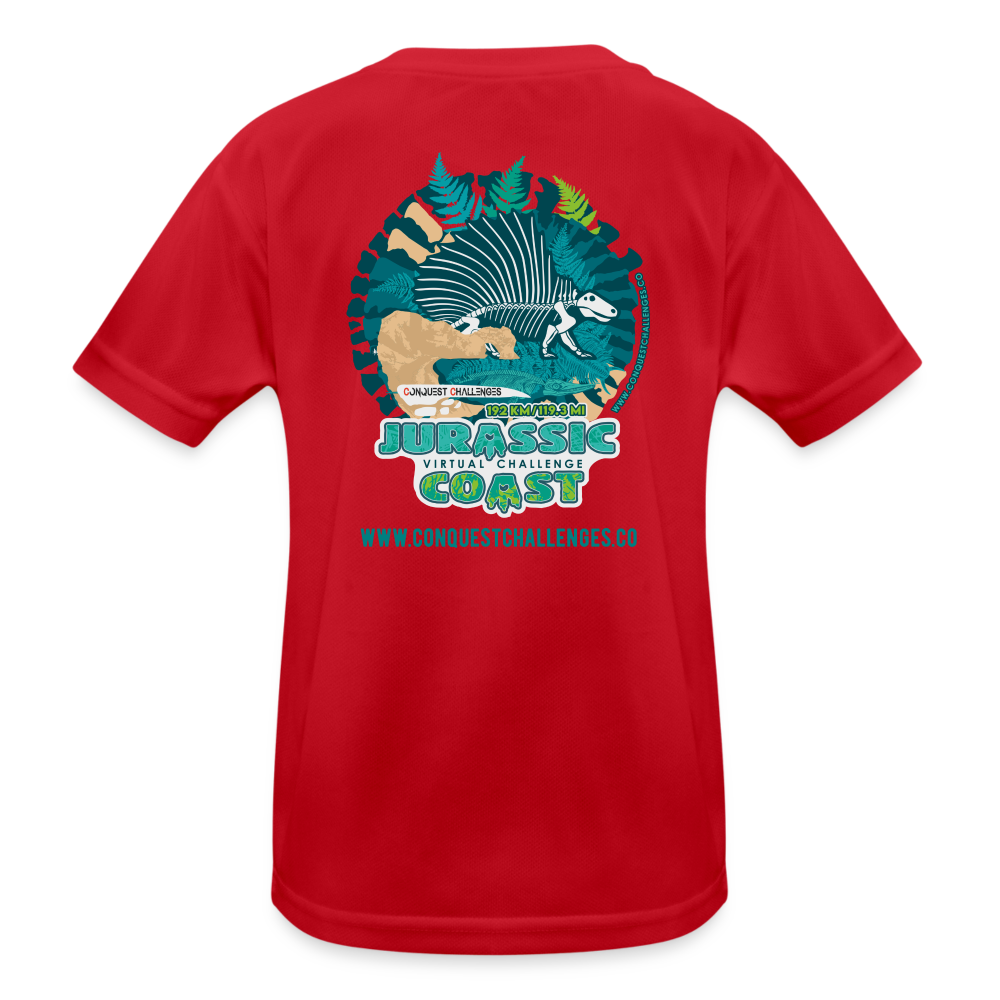 Jurassic Coast - Kid's Functional T-Shirt - red