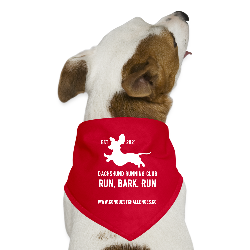 Dachshund Running Club - Dog Bandana - red