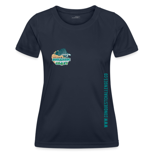 Jurassic Coast - Women's Functional T-Shirt - navy