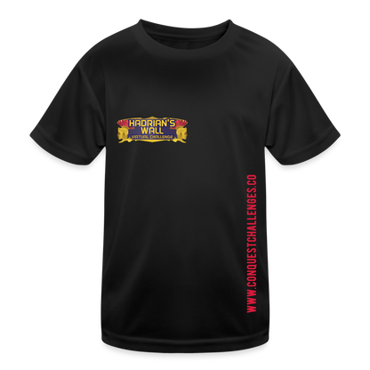 Hadrian's Wall - Kid's Functional T-Shirt - black
