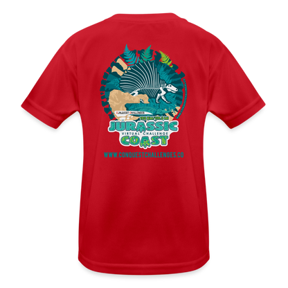 Jurassic Coast - Kid's Functional T-Shirt - red