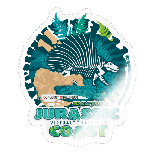 Jurassic Coast Sticker - transparent glossy