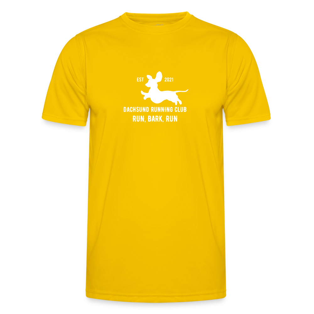 Dachsund Running Club - Men's Functional T-Shirt - egg yellow