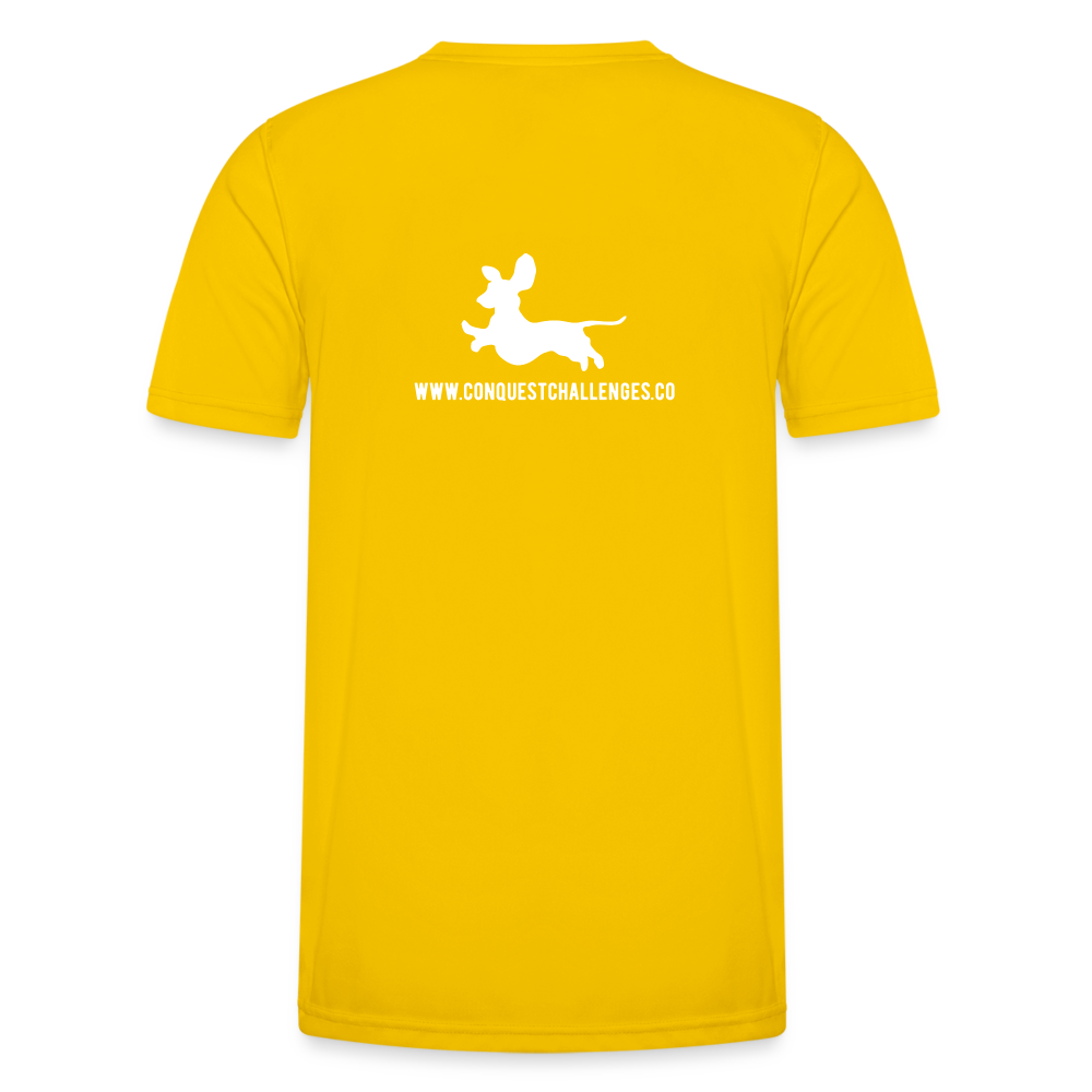 Dachsund Running Club - Men's Functional T-Shirt - egg yellow