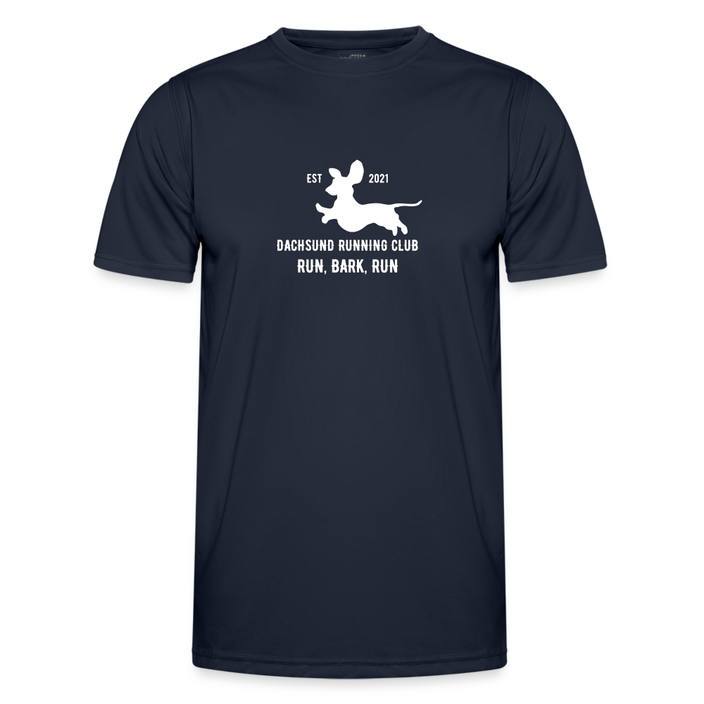 Dachsund Running Club - Men's Functional T-Shirt - navy