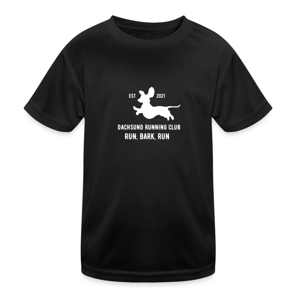 Dachsund Running Club - Kid's Functional T-Shirt - black