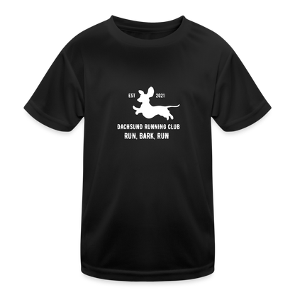 Dachsund Running Club - Kid's Functional T-Shirt - black