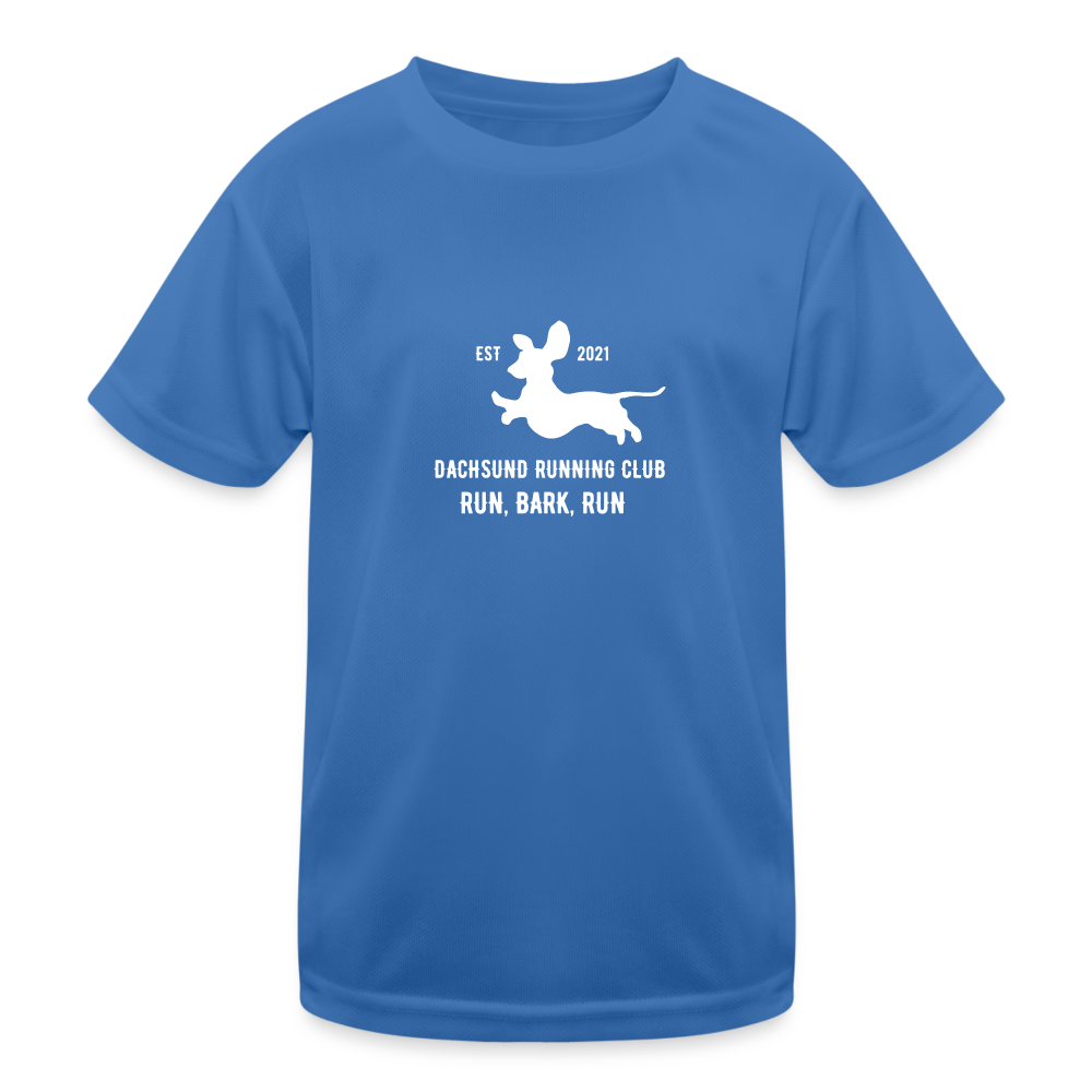Dachsund Running Club - Kid's Functional T-Shirt - royal blue